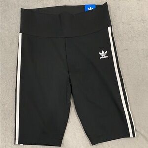 Adidas Black High-Waisted Bike Shorts